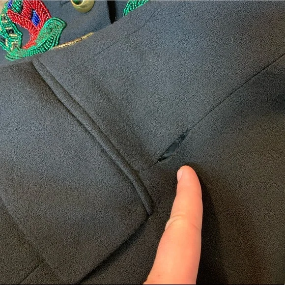 Vintage Lillie Rubin Exclusive Black Heavily Beaded Wool Bead Embellished Jacket - Picture 13 of 14